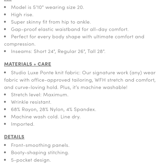 Torrid High-rise Skinny Pointe Pant Size 24XTall - Picture 6 of 6